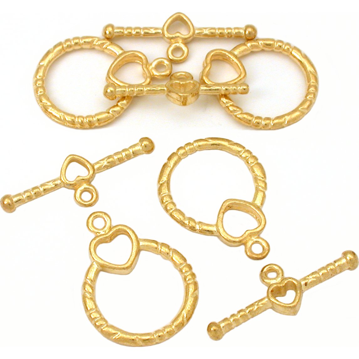 Heart Bali Toggle Clasp Gold Plated New 28mm Approx 4
