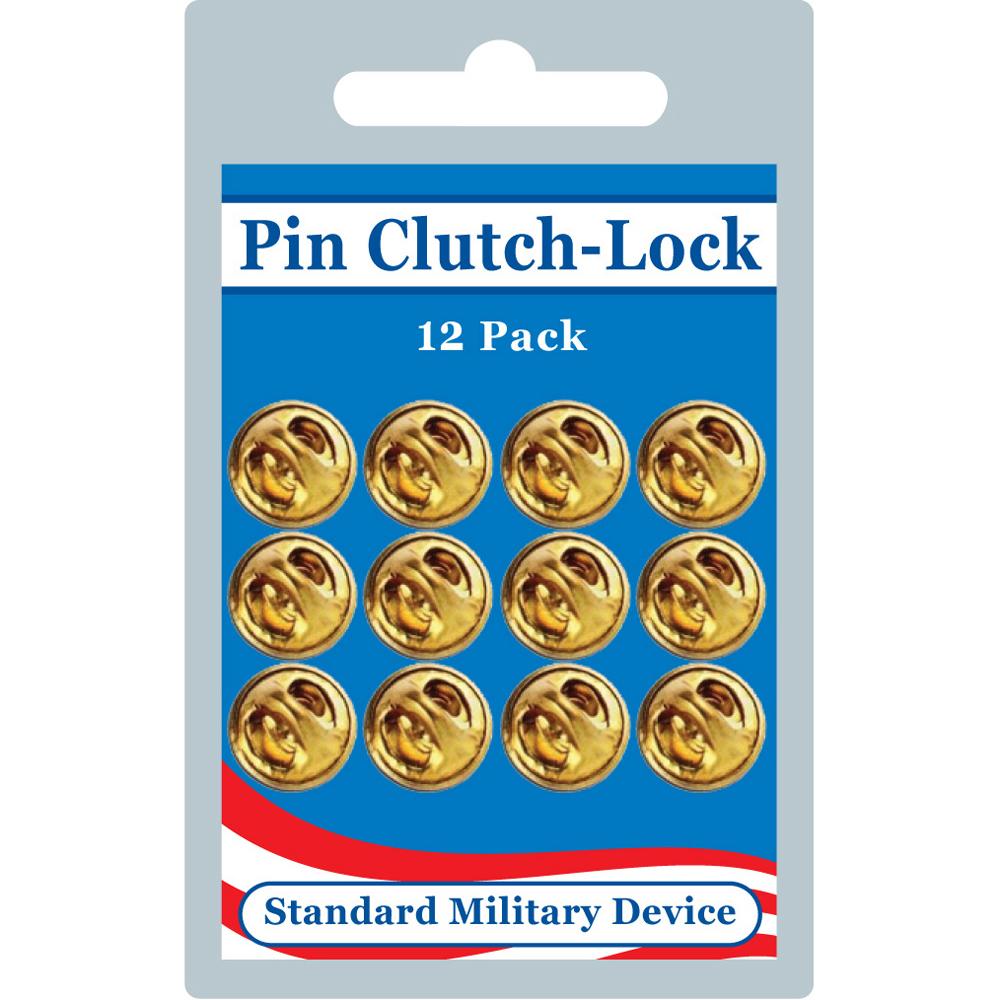 Military Style Pin Clutch Locks 12 Pack