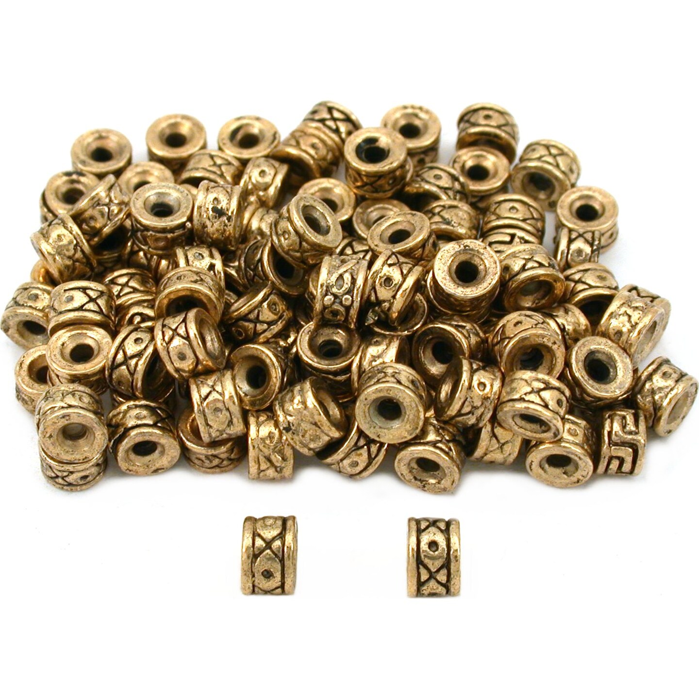 Spacer Bali Beads Antique Gold Plated 5mm Approx 100