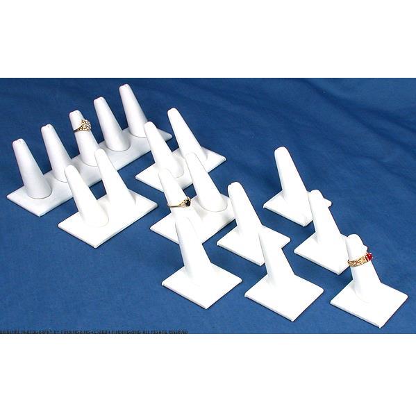 10 Ring Finger Display White Leather Showcase Holder Michaels