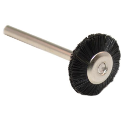 Stiff Bristle Wheel Brush, Double Section, 3/4&#x22; Diameter 1/8&#x22; Shank 12 Pcs