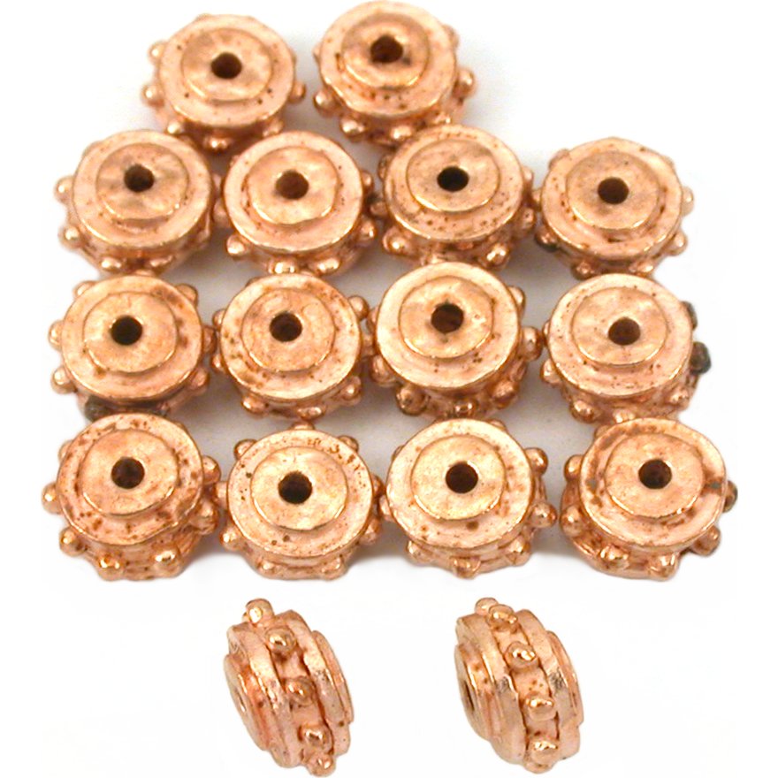Bali Spacer Beads Copper Plated Beading 8mm Approx 15