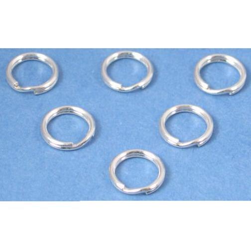 6 Round Split Ring Sterling Silver Beading Parts 8mm | Michaels