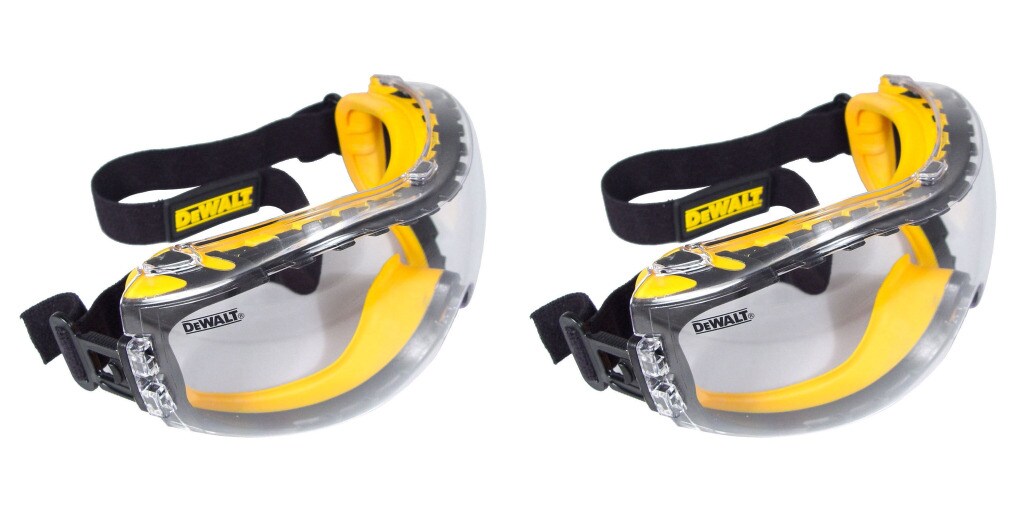 RADIANS SAFETY GLASSES GOGGLES DEWALT CONCEALER CLEAR DPG82-11 Pack of 2