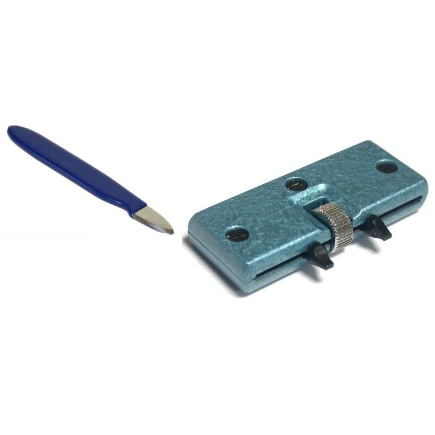 Blue Watch Case Opener Knife &#x26; 2 Prong Watch Case Opener Wrench Kit 2 Pcs