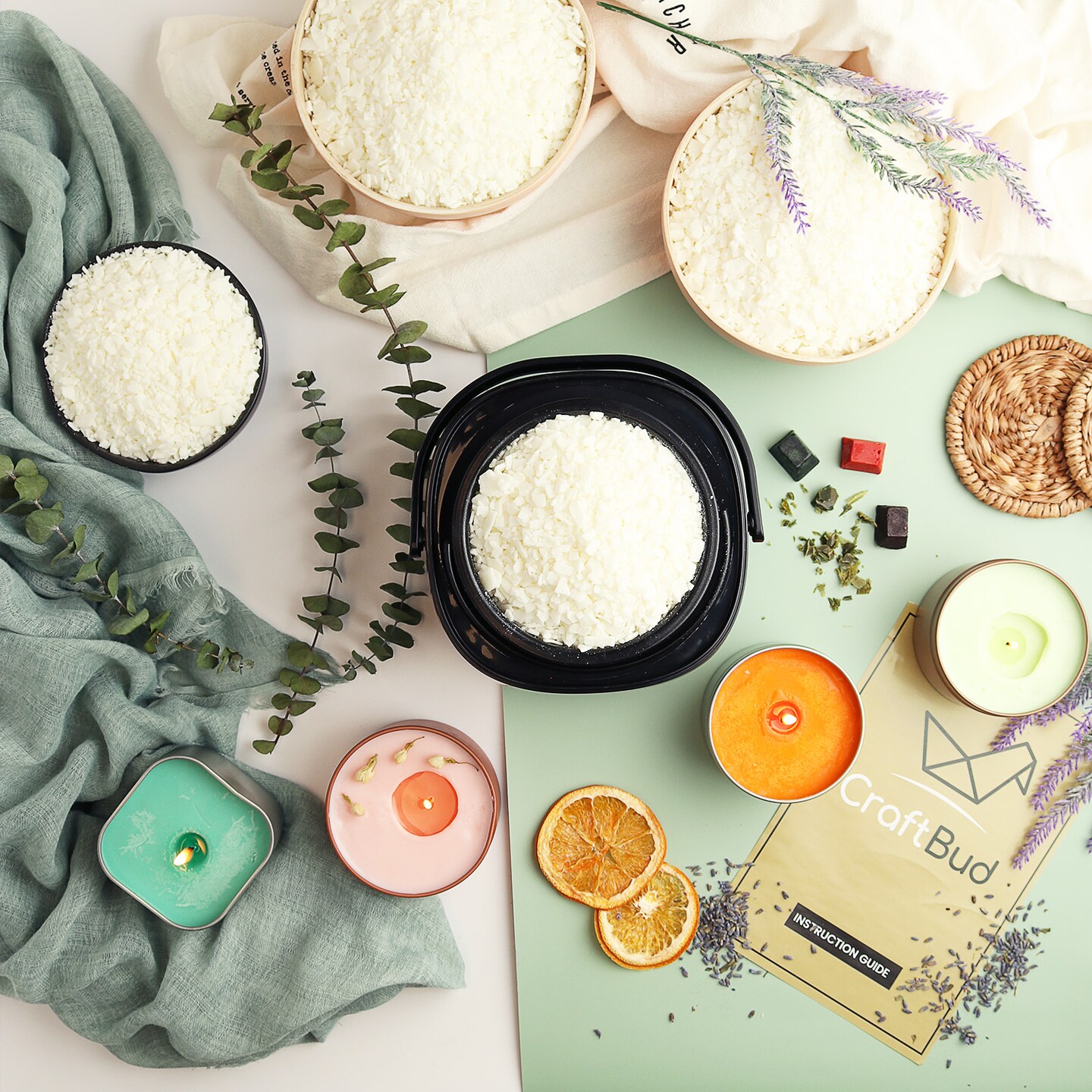 CraftBud DIY Natural Soy Candle Making Kit