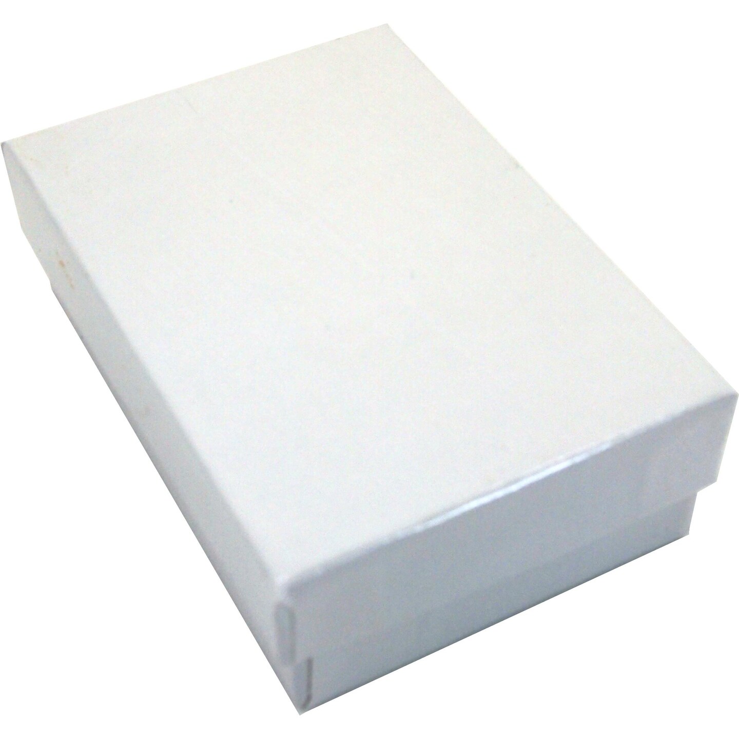 Cotton Filled Jewelry Gift Box White 3 1/4&#x22; (Only 1 Box)