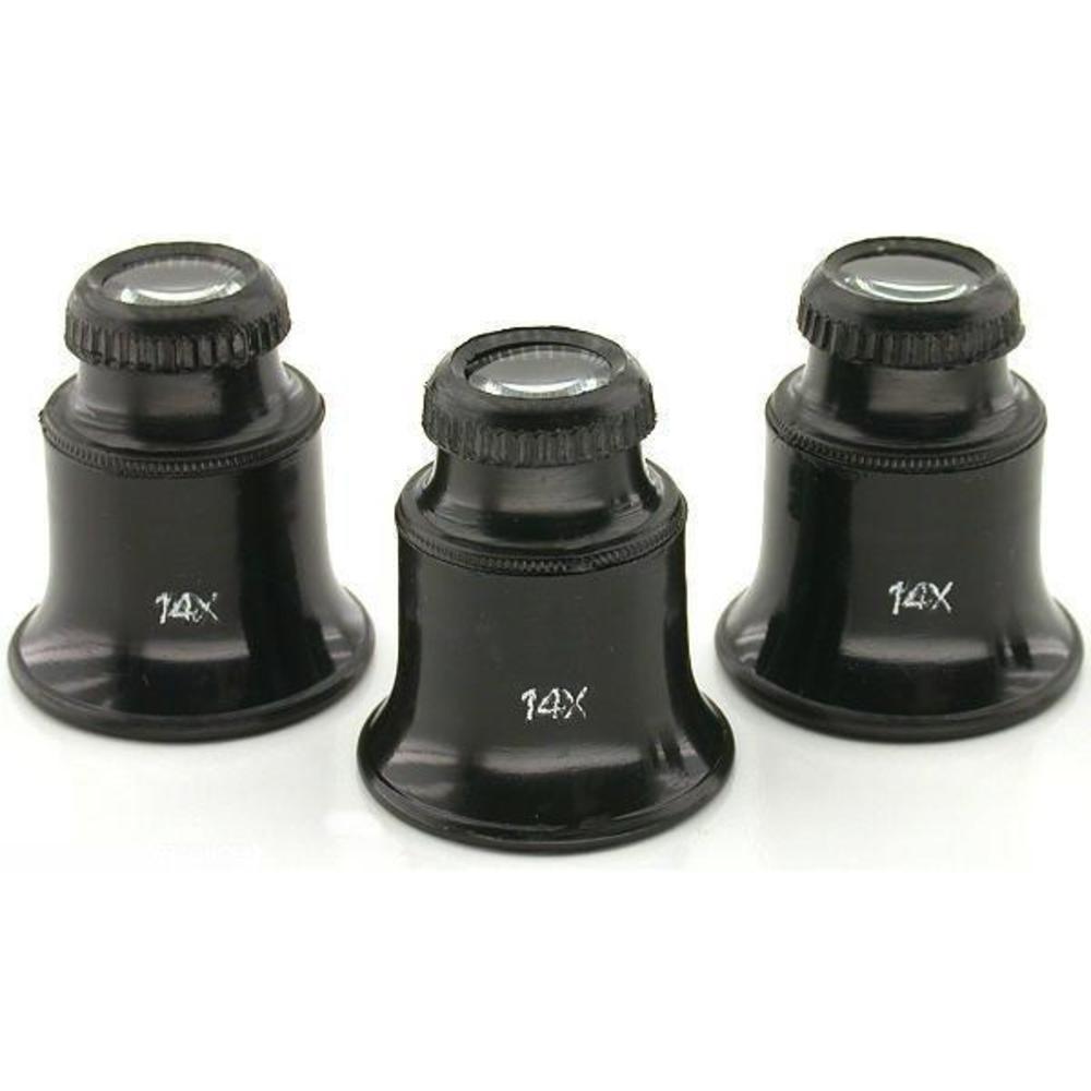 3 Eye Loupe 14X Double Plastic Watchmaker Jeweler Tools