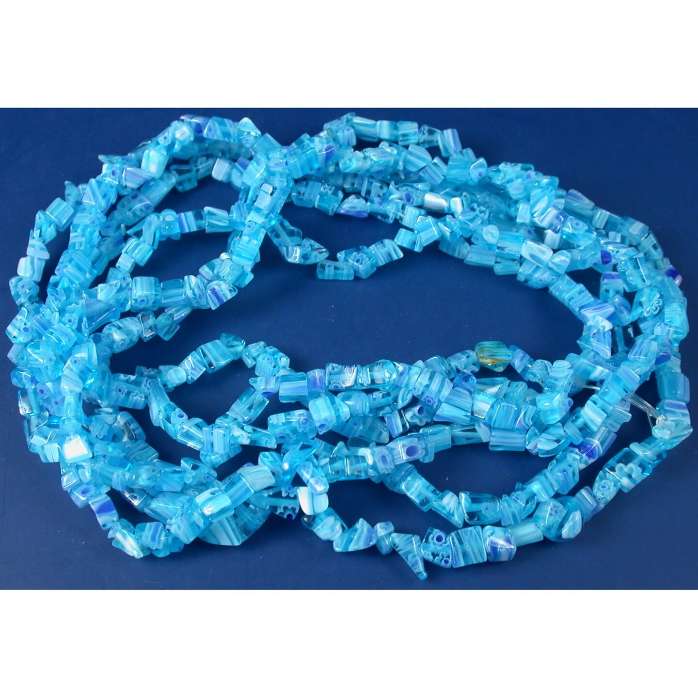 Blue Millefiori Chip Glass Beads Beading Part 2 Strands Michaels