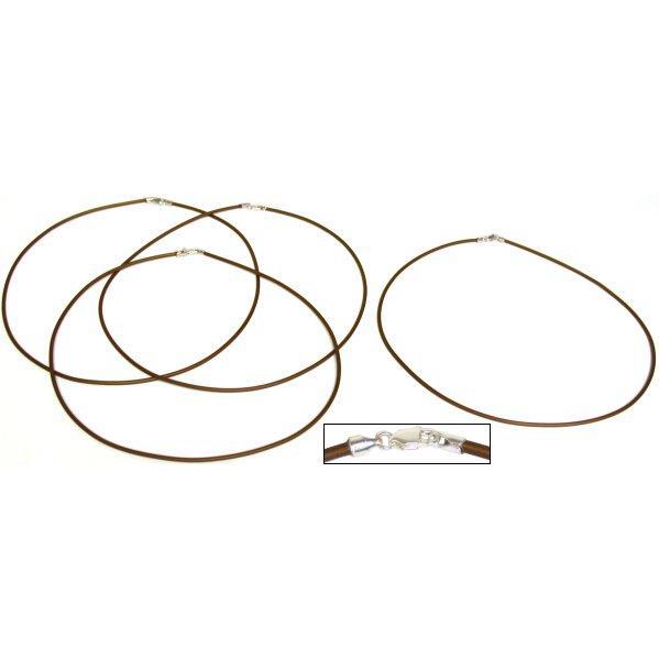 Rubber Cord Necklaces Brown 18" 4Pcs Michaels