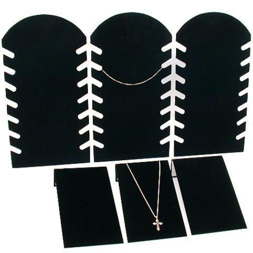 21 Bracelet Necklace Earring Display Black Velvet Units