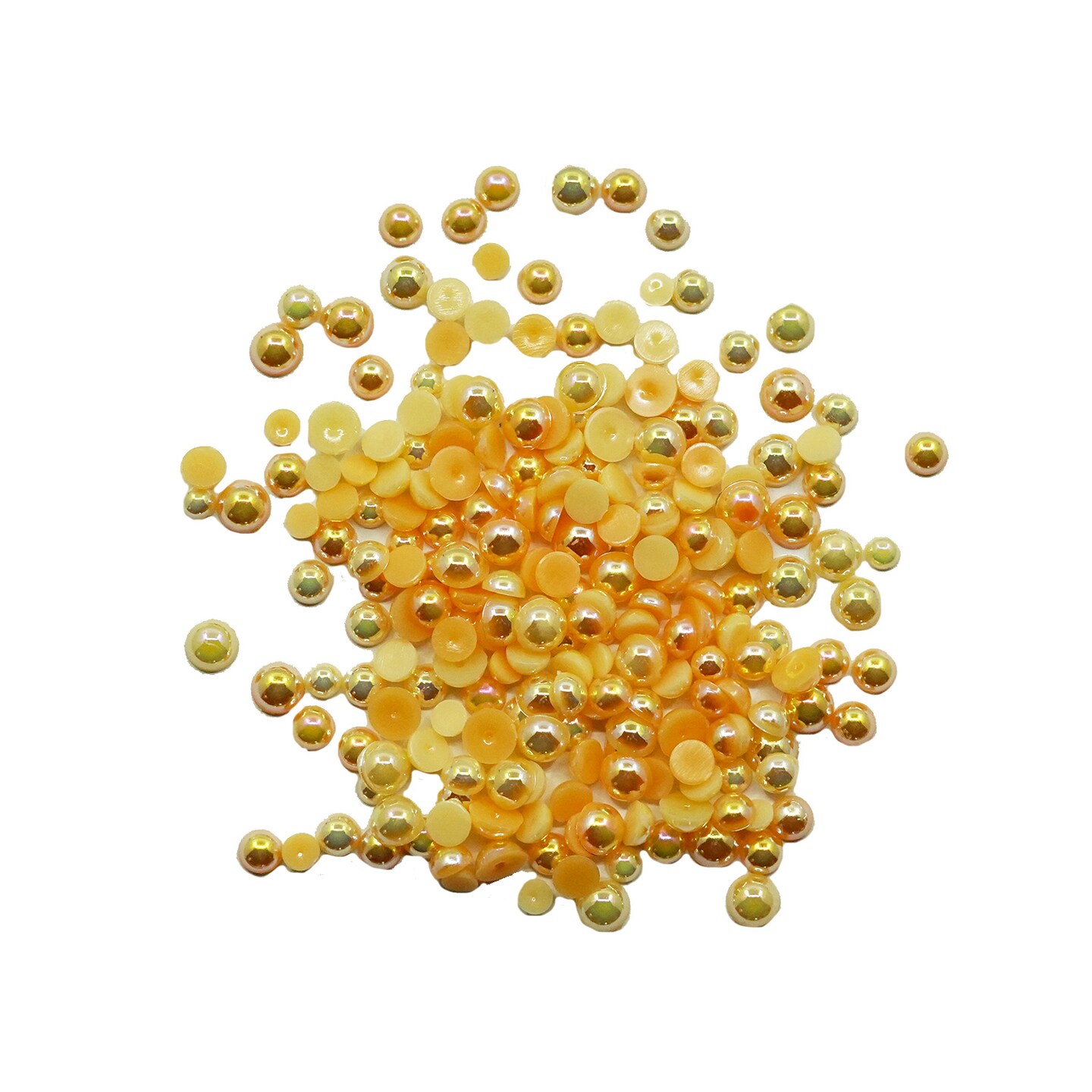 Buttons Galore Flat Back Half Pearls in AB Finish - Multiple Color Assortments - 36 Grams