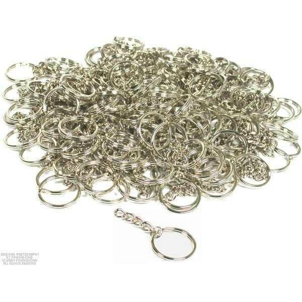 144 Key Chain Wallet Parts Nickel Plated Craft Findings 32mm Michaels
