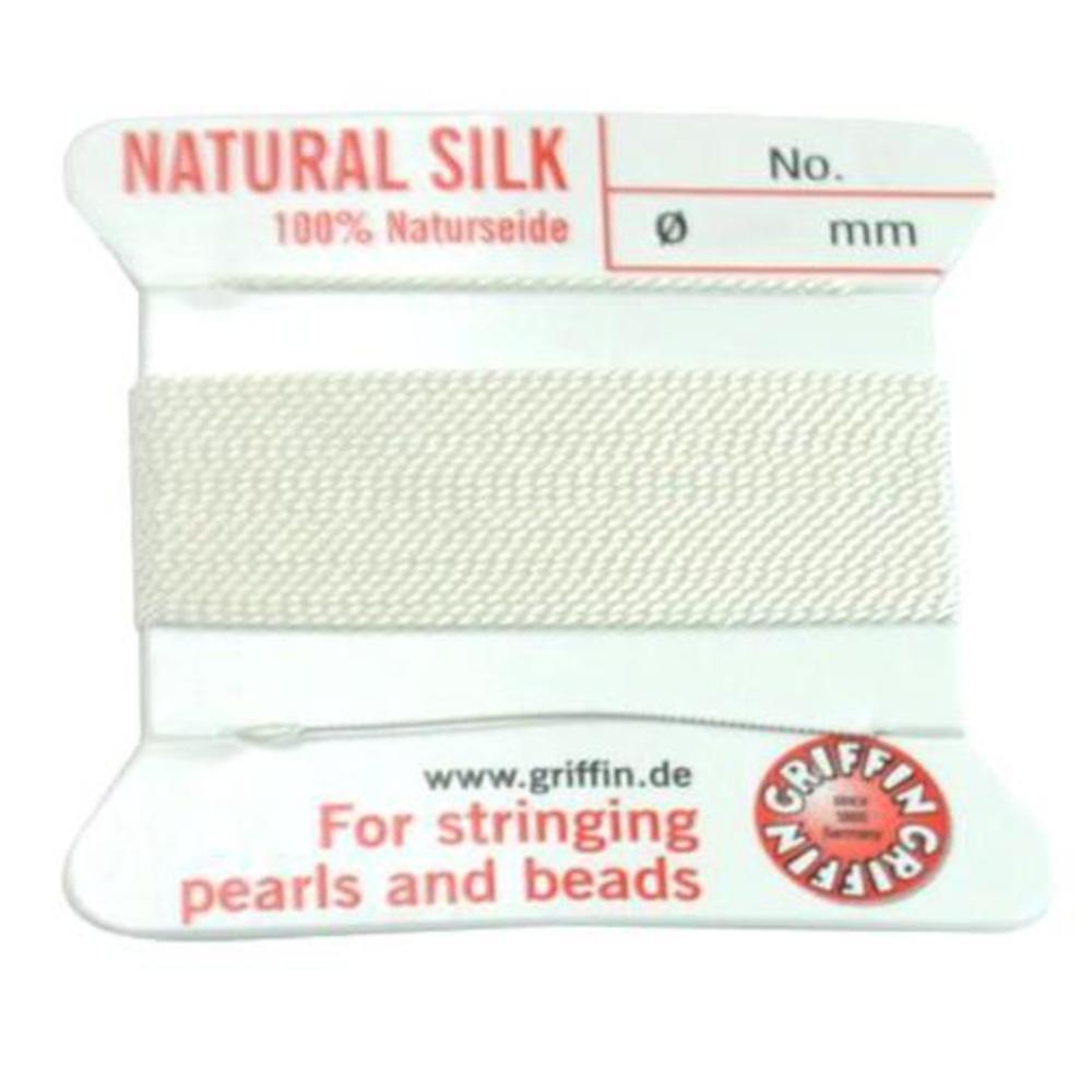 White Griffin Silk Bead Stringing Cord #1