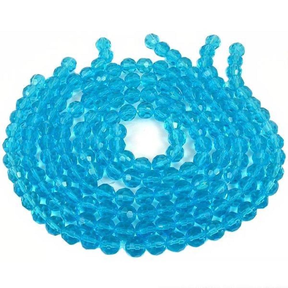 Turquoise Round Chinese Crystal Beads 10mm 12&#x22; Strand