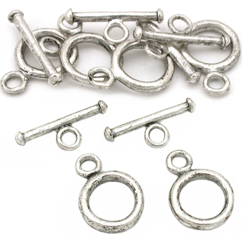 Toggle Clasps Antique Silver Plated Jewelry 13mm App 6