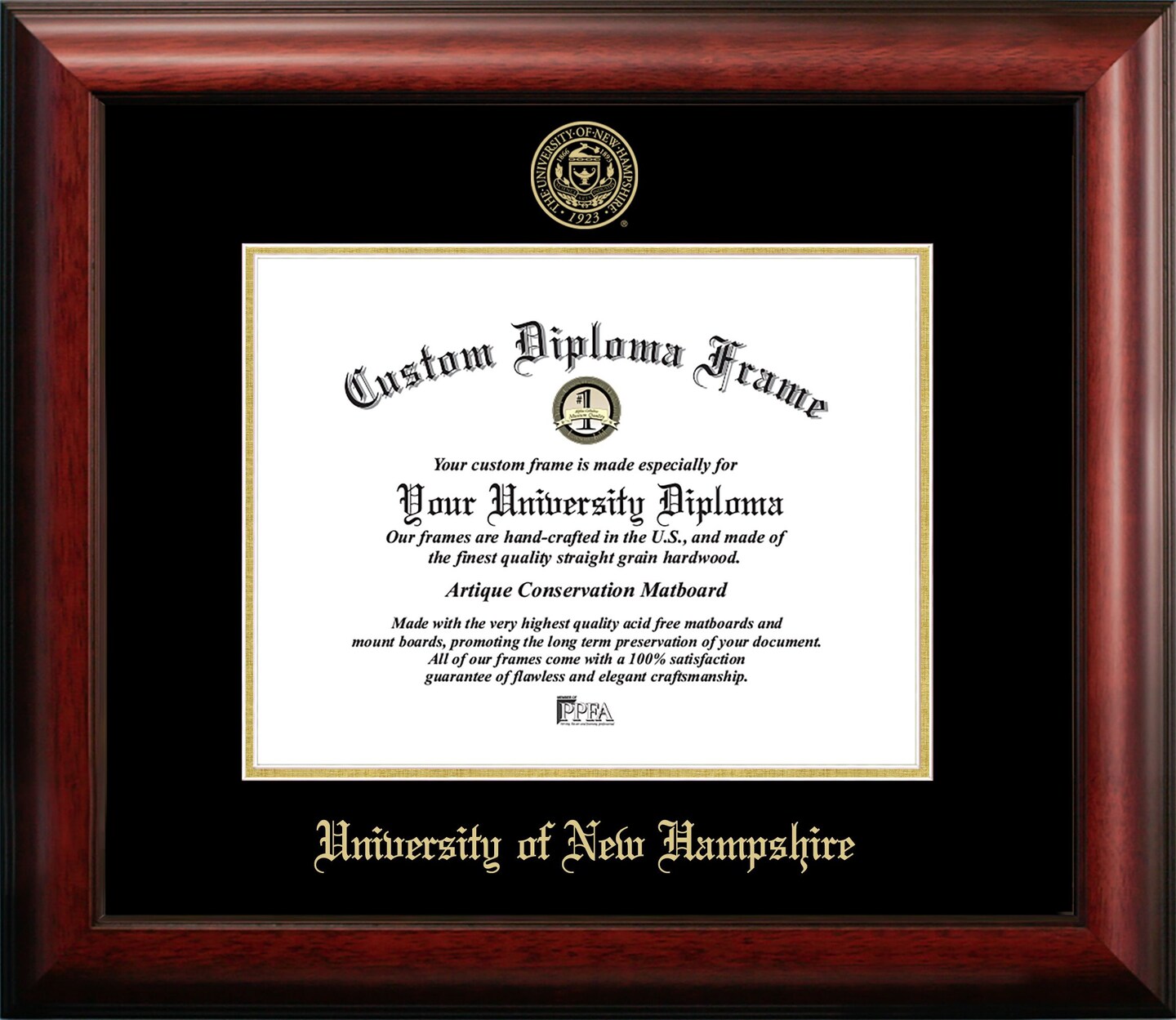 Buy in Bulk - University of New Hampshire 10w x 8h Gold Embossed ...