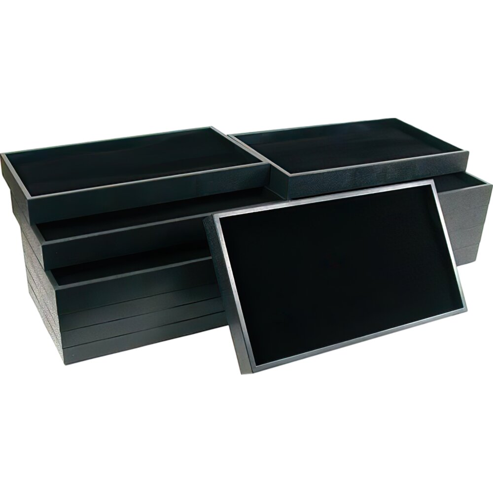 12 72 Black Ring Display Inserts &#x26; Travel Tray