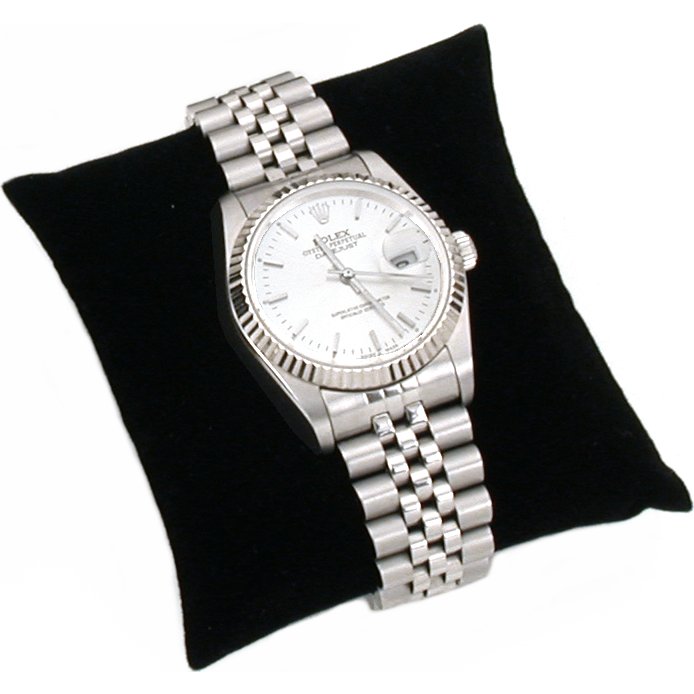 3 Black Velvet Watch &#x26; Bracelet Pillow Jewelry Displays