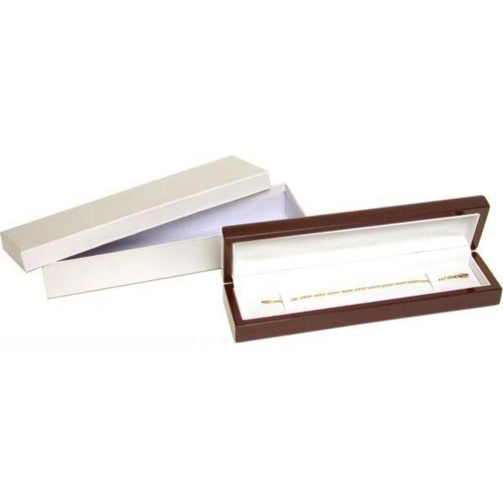 Bracelet &#x26; Watch Gift Box Rosewood Stained 8 1/2&#x22; (Only 1 Box)