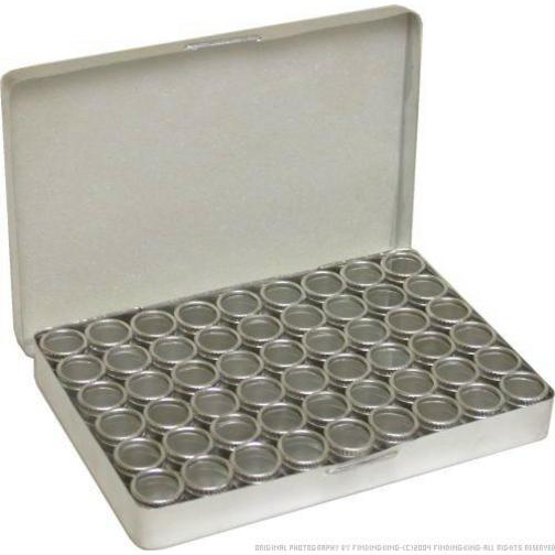 270 Bead &#x26; Finding Box Holders Glass Top Jars