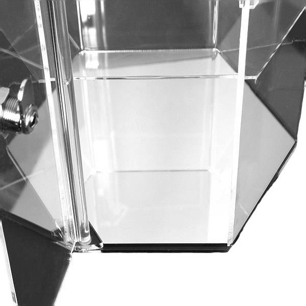 Large Revolving Rotating Showcase Display Locking Acrylic Case