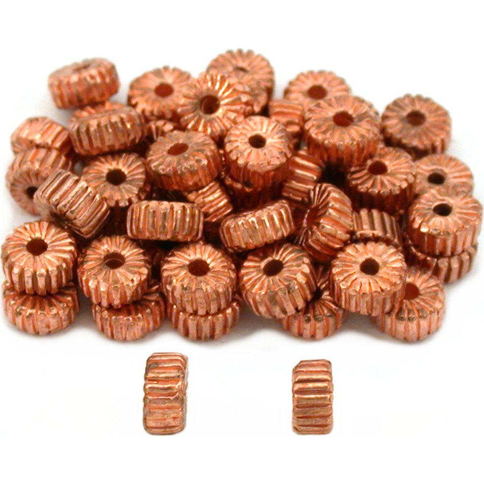 Spacer Bali Copper Plated Beads Jewelry 5mm Approx 50