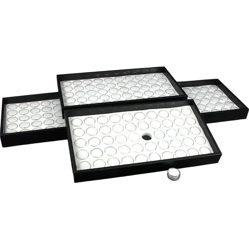 200 Gem Jars White Foam Display &#x26; Stackable Tray