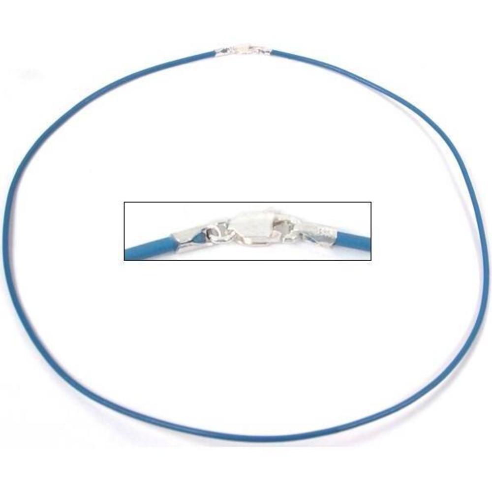 Leather Cord Necklace Light Blue 18" Michaels