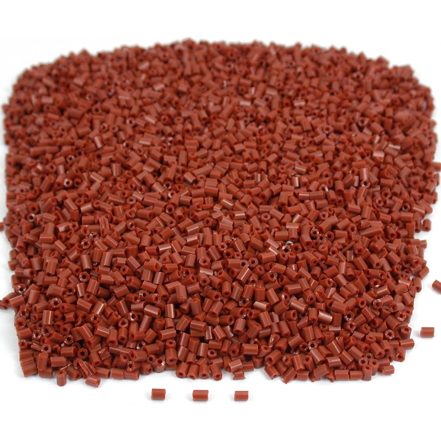80 Grams Opaque Brown Bugle Glass Beads Beading Size 1
