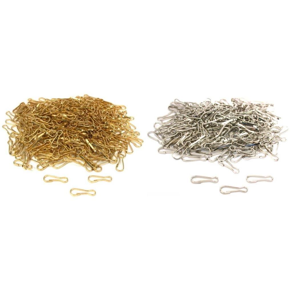 Gold &#x26; Nickel Plated Lanyard Hooks Key Chain Parts Jewelry Findings Kit 800 Pcs