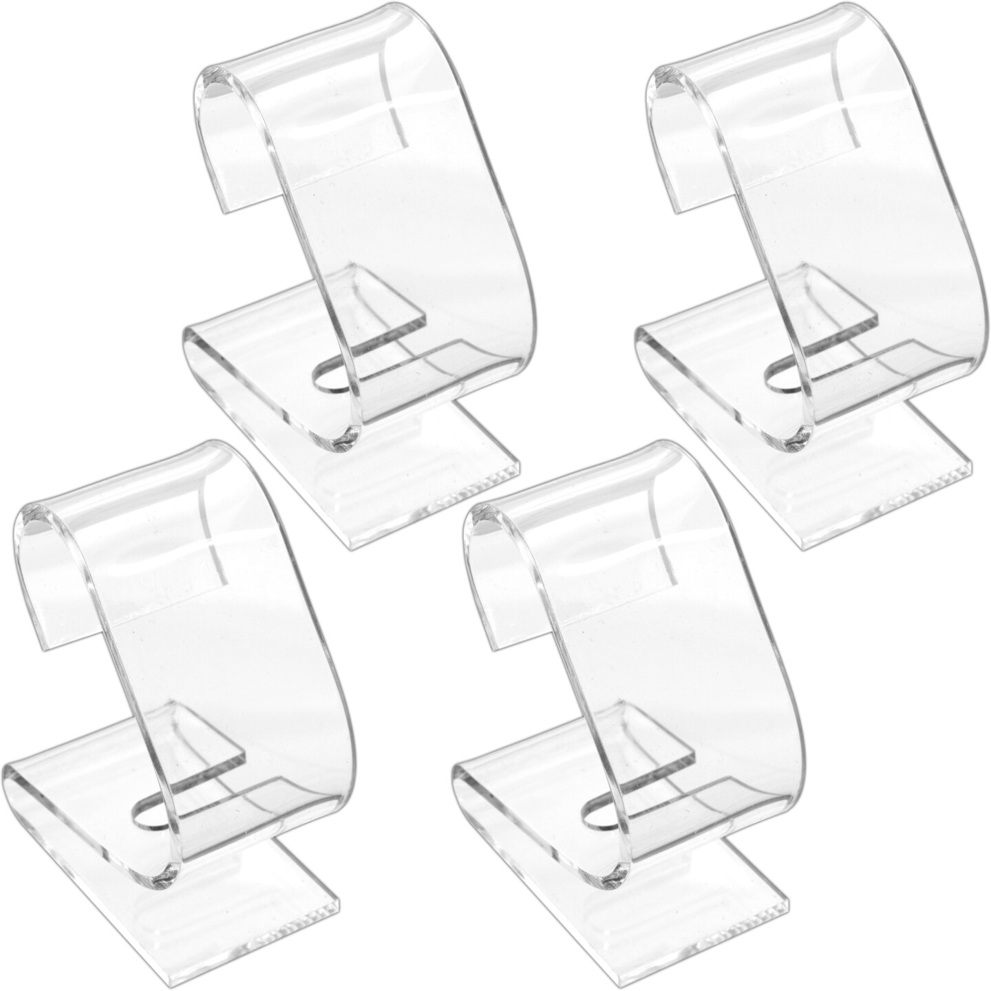 4 Clear Acrylic Watch Displays Stands Showcases