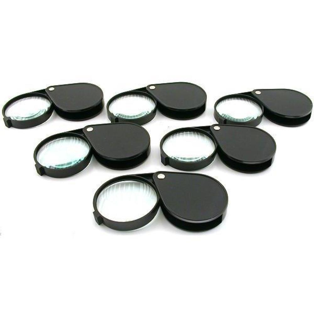 Pocket Magnifier Magnifying Glass, 4X Power Glass Lens 6pc