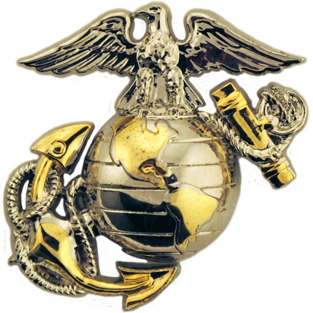 United States Marine Corps Gold Tone Logo Emblem Lapel / Hat Pin