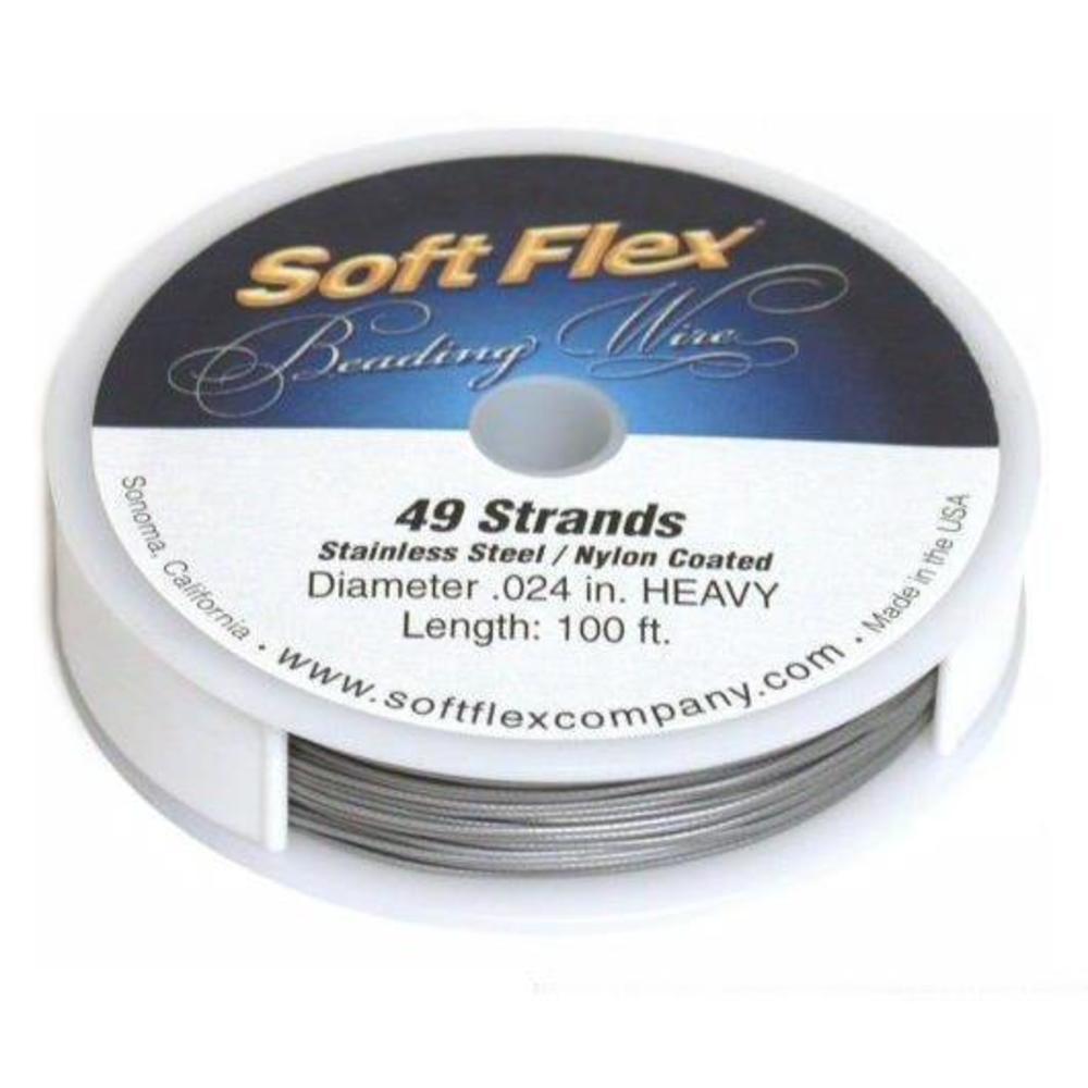 Soft Flex Bead Wire 49 Strand 100 ft. .024 FindingKing