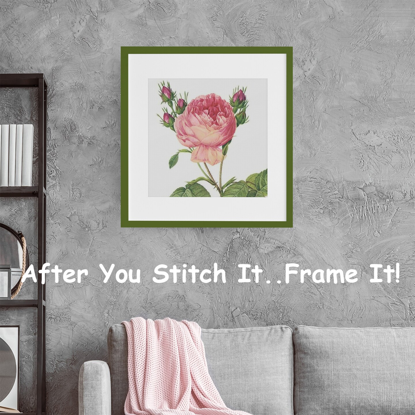 Orenco Originals Redoute Cabbage Rose Flower Counted Cross Stitch Pattern