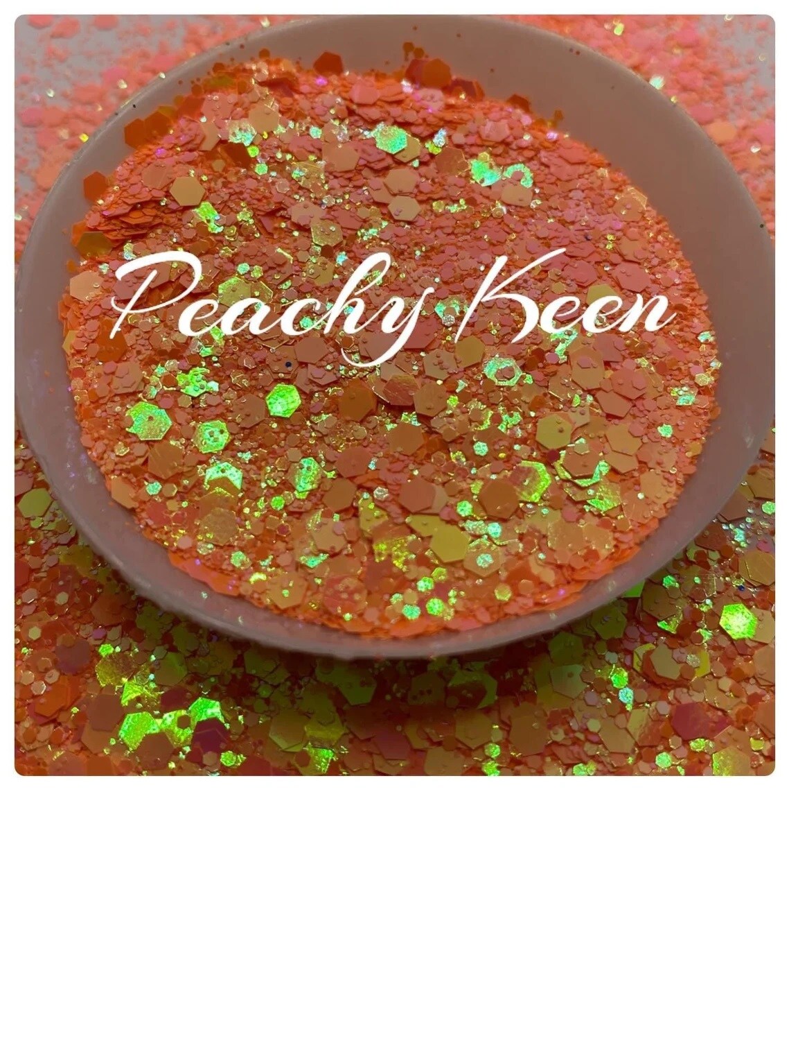 Peachy Keen: Chameleon chunky glitter 1oz
