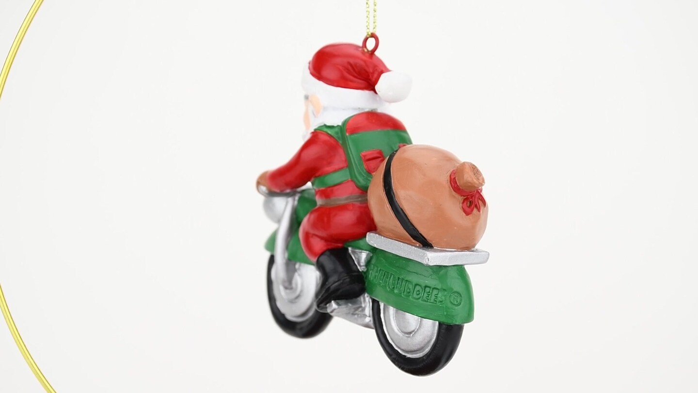 Tree Buddees Biker Santa Claus Motorcycle Christmas Tree Ornament
