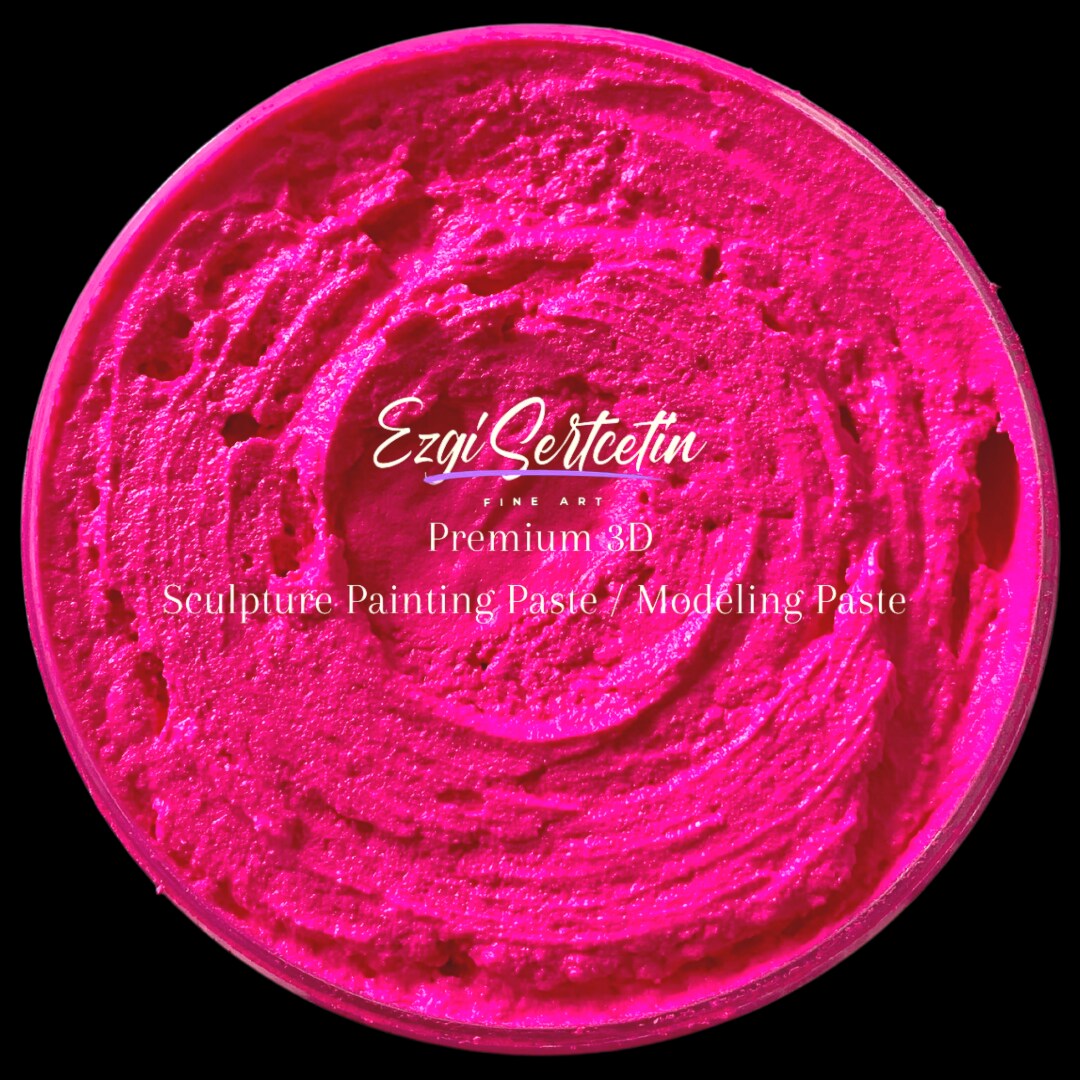 3D Premium Sculpture Painting Paste|Texture Paste|Decorative Plaster|Ready to Use|Ideal for Artwork|Stencil|Flowers|Texture|Art Relief|New Formula| 6 oz by Volume|Ezgi Sertcetin