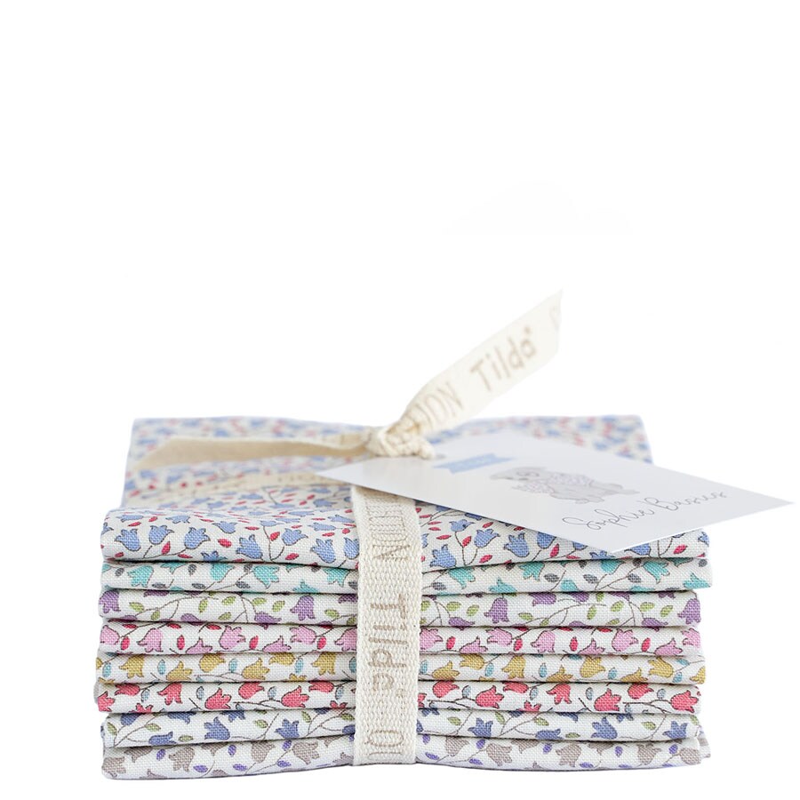 Tilda Fabrics Sophie Basics Bundle - 8 Fat Eights - 20&#x22; x 10.8&#x22; - 100% Cotton