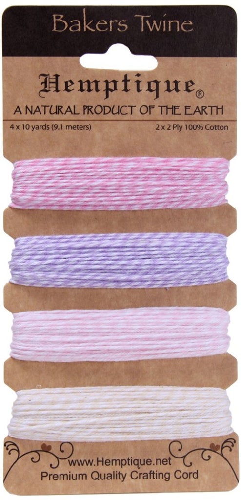 Hemptique Cotton Bakers Twine Card Set Jewelry Bracelet Making Paper Crafting Scrapbooking Bookbinding Mixed Media Crocheting Macrame Gift Wrapping