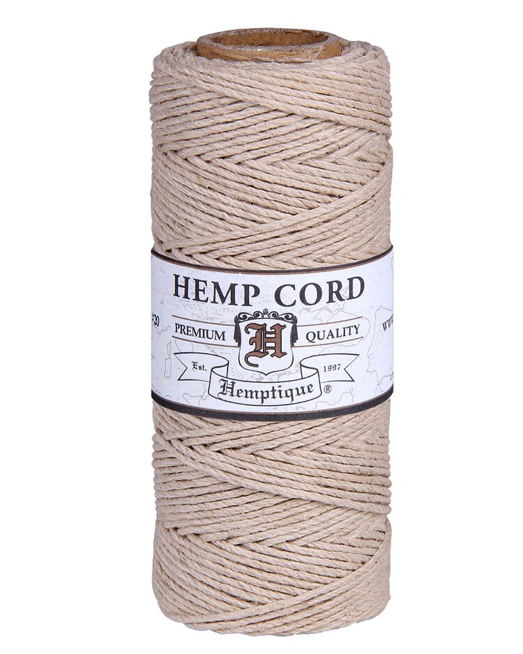 Hemptique 1mm #20 Hemp Cord Spools Jewelry Making Macrame Crochet Crafting  Gift Wrapping