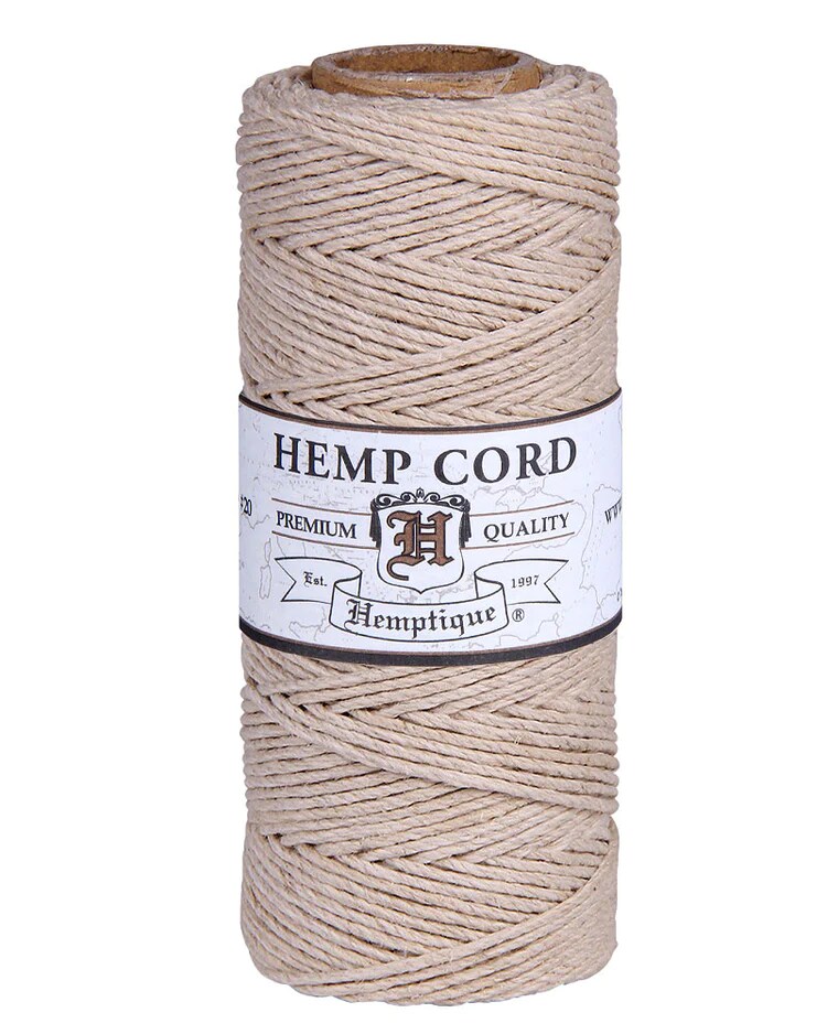 Hemptique 1mm #20 Hemp Cord Spools Jewelry Making Macrame Crochet Crafting Gift Wrapping