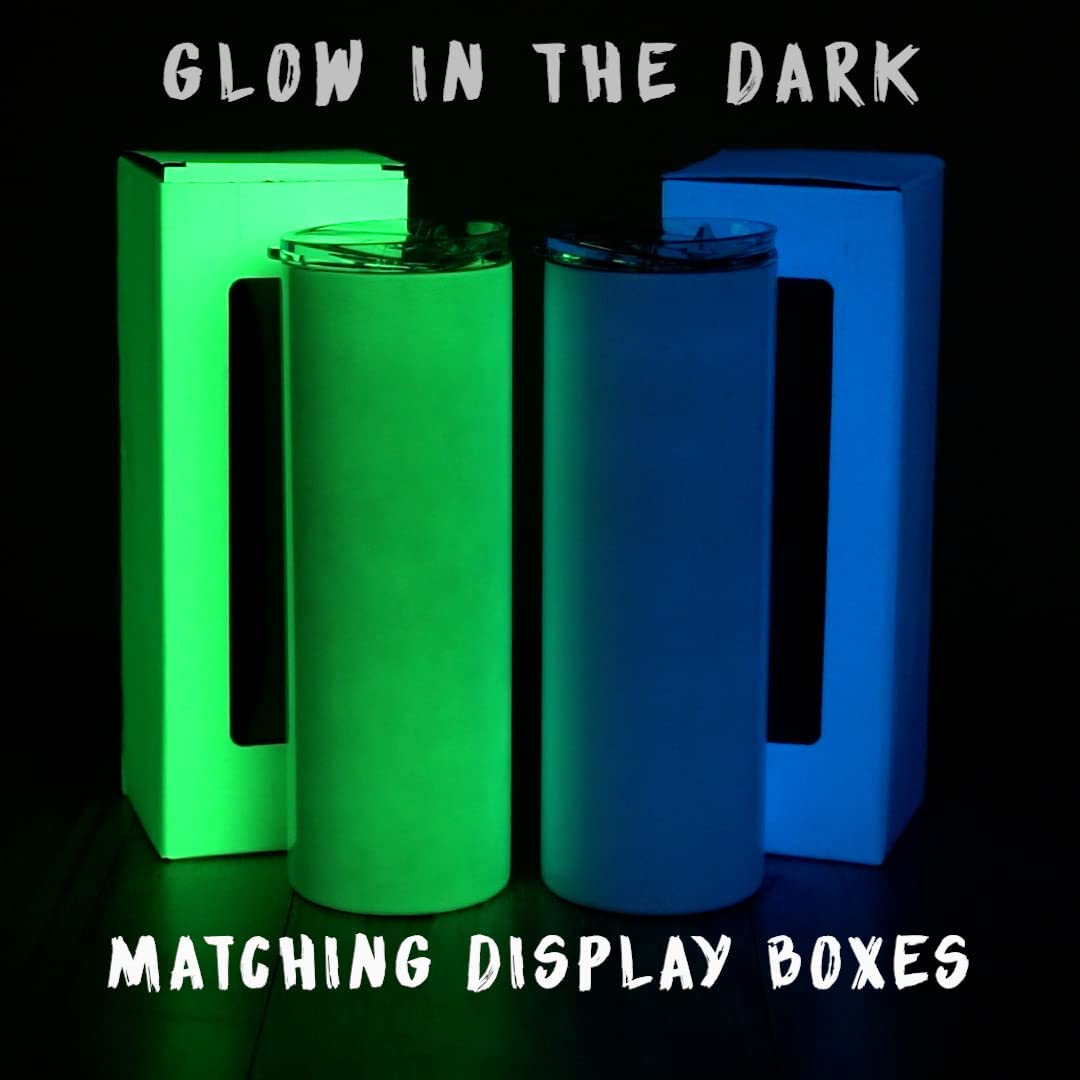 20oz Skinny - Glow In The Dark - Green – MakerFlo Crafts