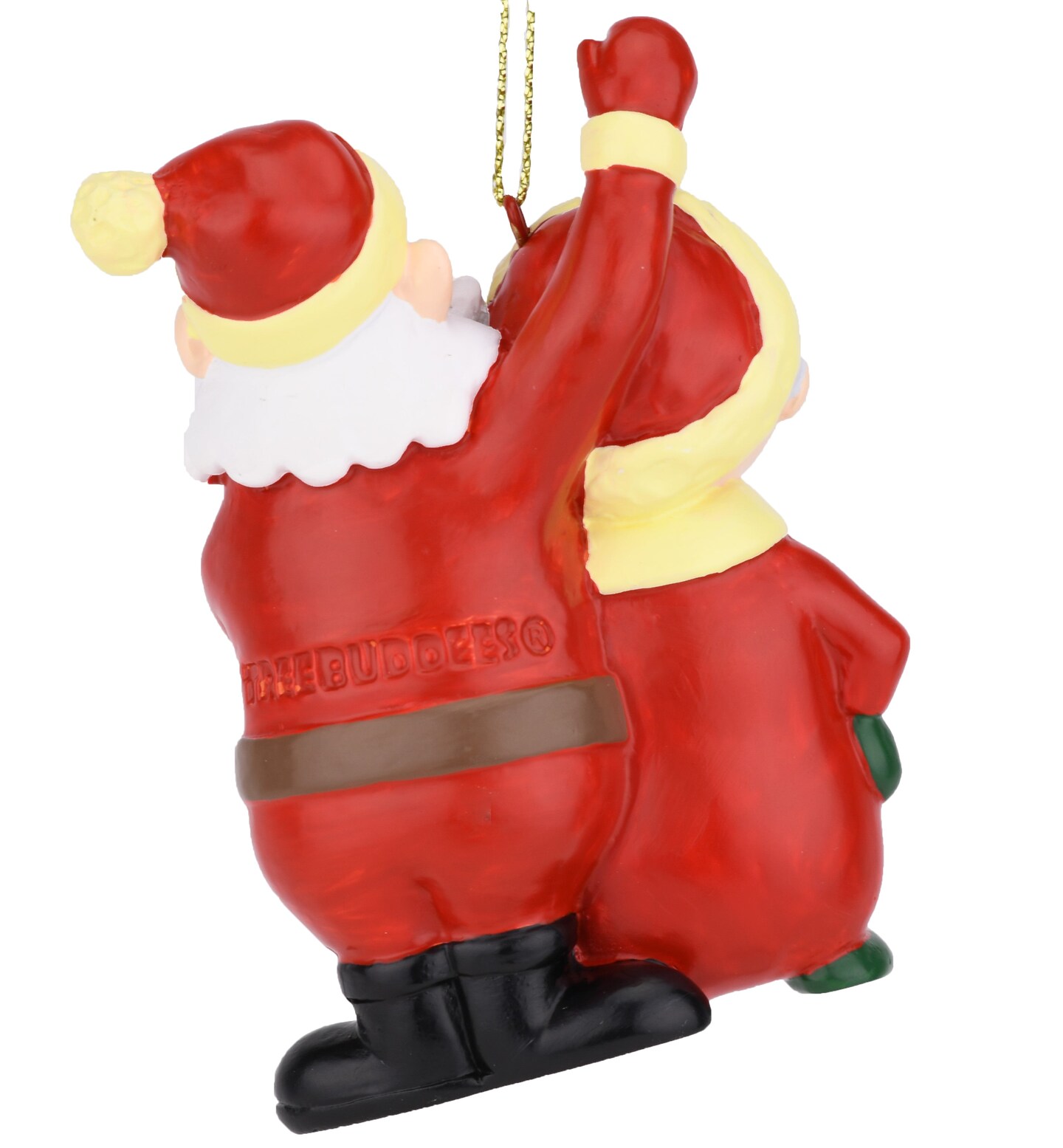 Tree Buddees Santa and Mrs. Claus Under The Mistletoe Kissing Christmas Ornament