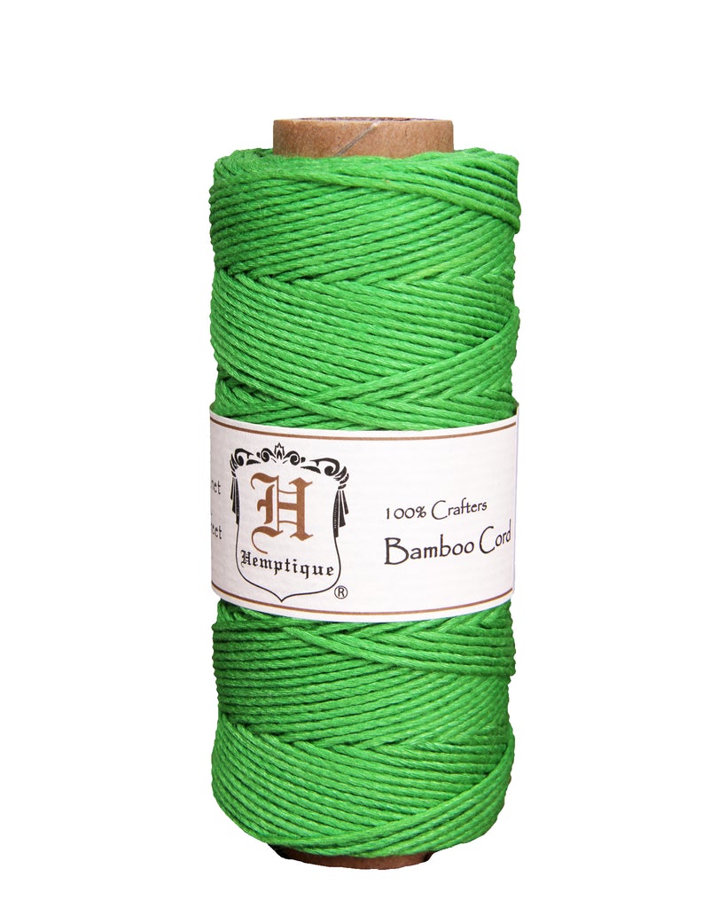Hemptique Bamboo Cord Spools Eco Friendly Sustainable Naturally Grown Jewelry Bracelet Making Paper Crafting Scrapbooking Bookbinding Mixed Media Crocheting Macrame Seasonal Holiday Gift Wrapping Outdoor Gardening