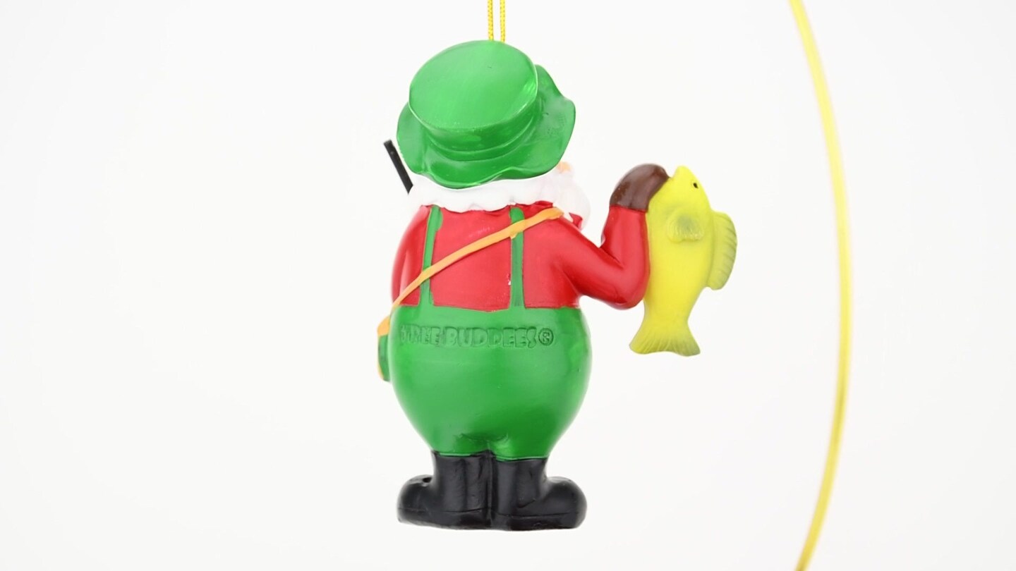 Fishing Santa Claus Christmas Ornament