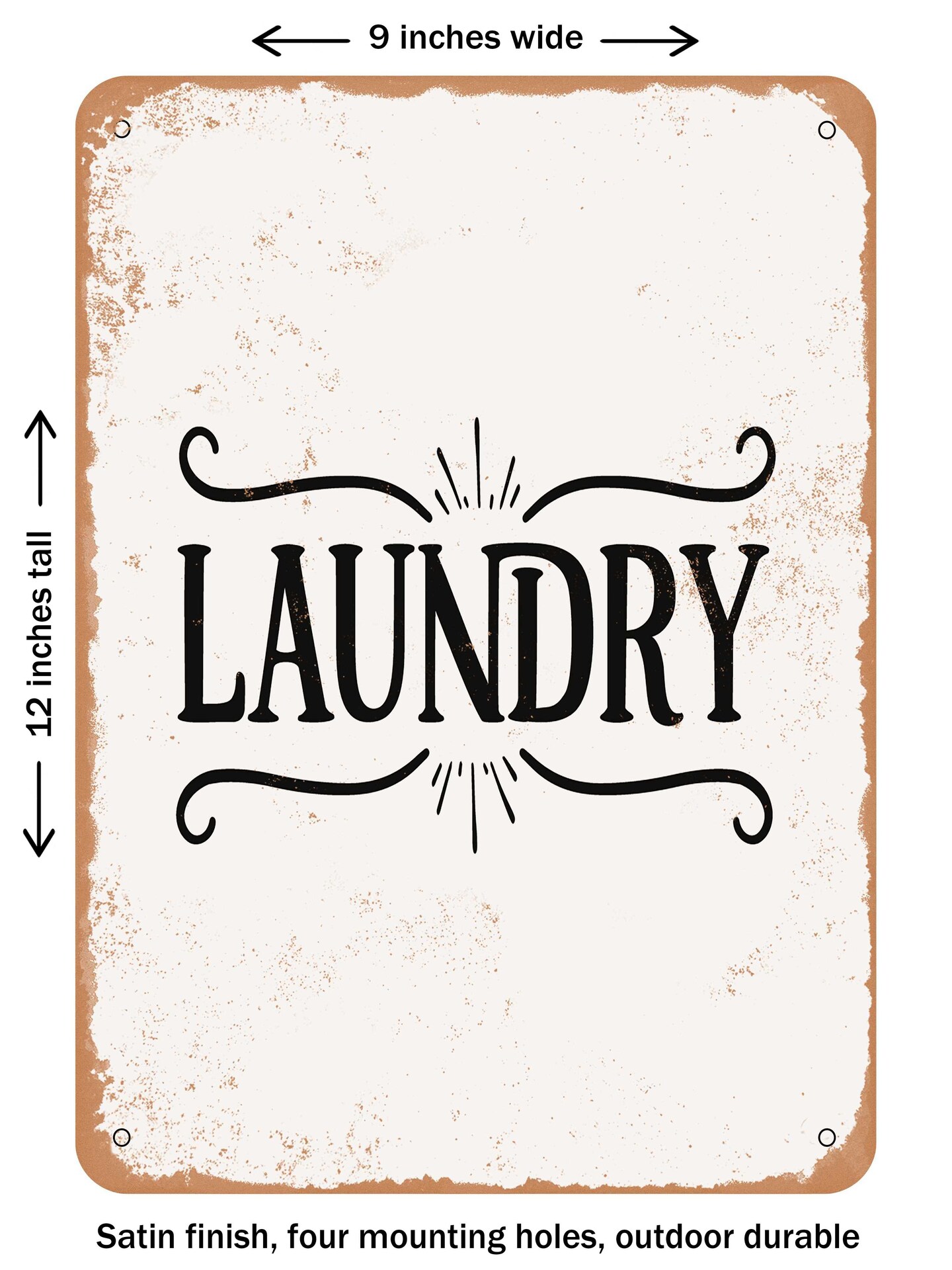 DECORATIVE METAL SIGN Laundry Vintage Rusty Look Signs Michaels