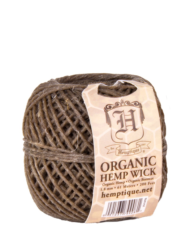 Hemptique Organic Beeswax Hemp Wick Balls Eco Friendly Sustainable Naturally Grown Jewelry Bracelet Making Paper Crafting Scrapbooking Bookbinding Mixed Media Crocheting Macrame Seasonal Holiday Gift Wrapping Outdoor Gardening Candle Making