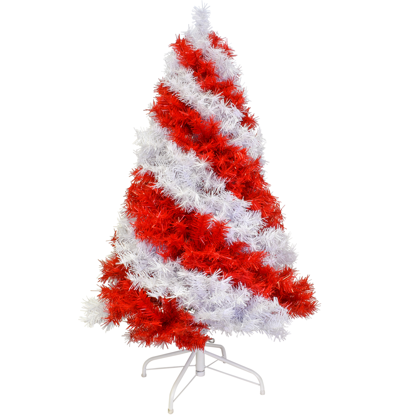 4 Foot Red and White Swirl Candy Cane Colored Artificial Christmas Tree